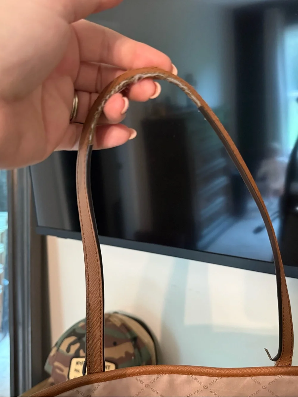 Michael Kors White & Brown Logo